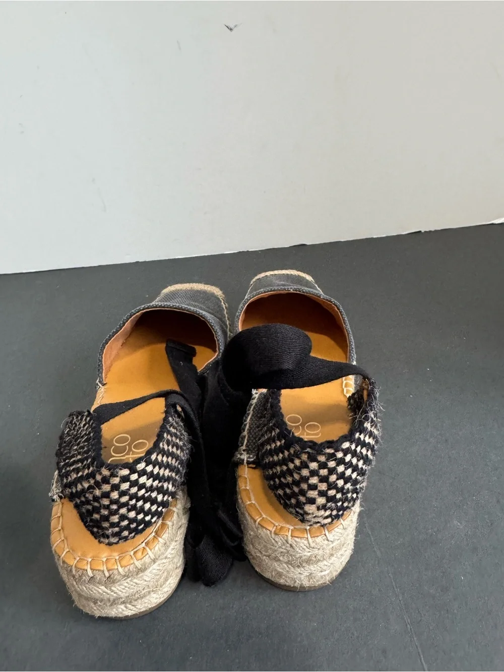 Franco Sarto Canvas Espadrille Lace-Up tiesSize 6M